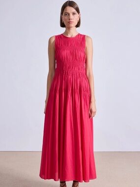 Apiece Apart Sleeveless Maxi Dress in Deep Pink